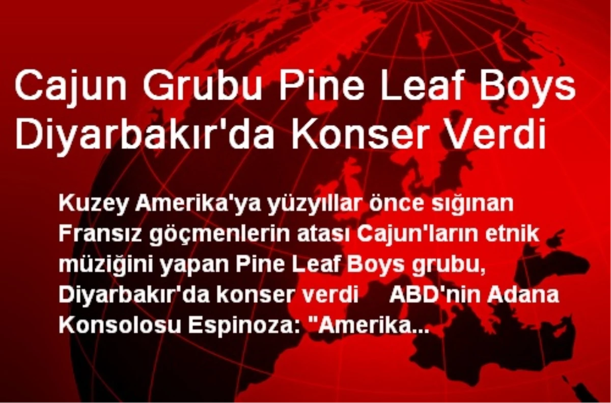Cajun Grubu Pine Leaf Boys Diyarbakır\'da Konser Verdi