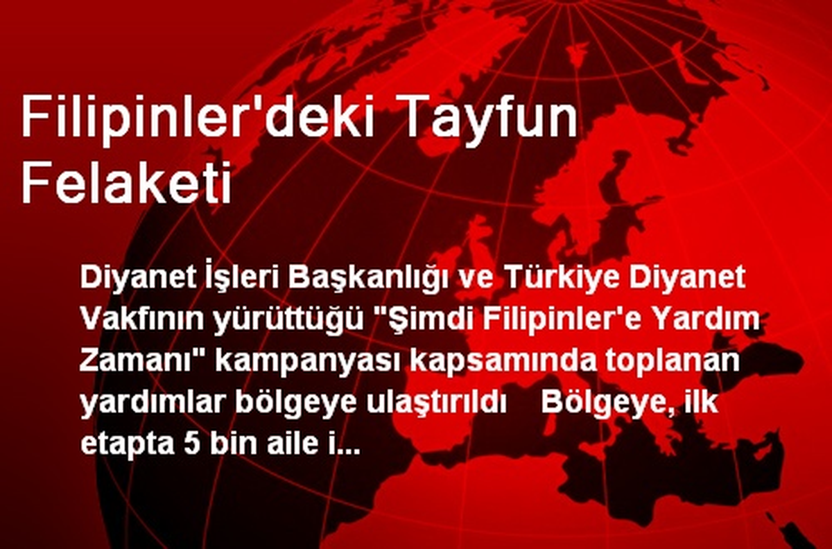 Filipinler\'deki Tayfun Felaketi