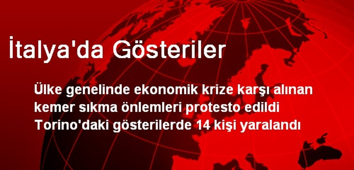 İtalya\'da Gösteriler