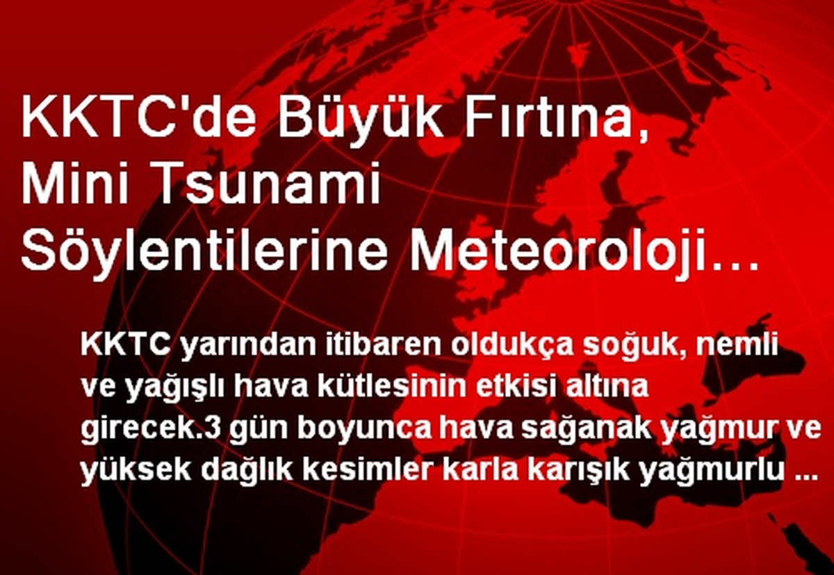 Tsunami Söylentilerine Meteorolojiden Açıklama