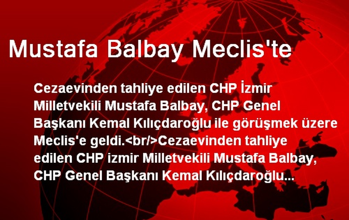 Mustafa Balbay Meclis\'te