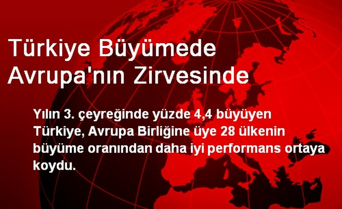 Türkiye Büyümede Avrupa\'nın Zirvesinde