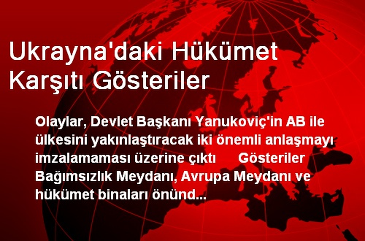 Ukrayna\'daki Hükümet Karşıtı Gösteriler