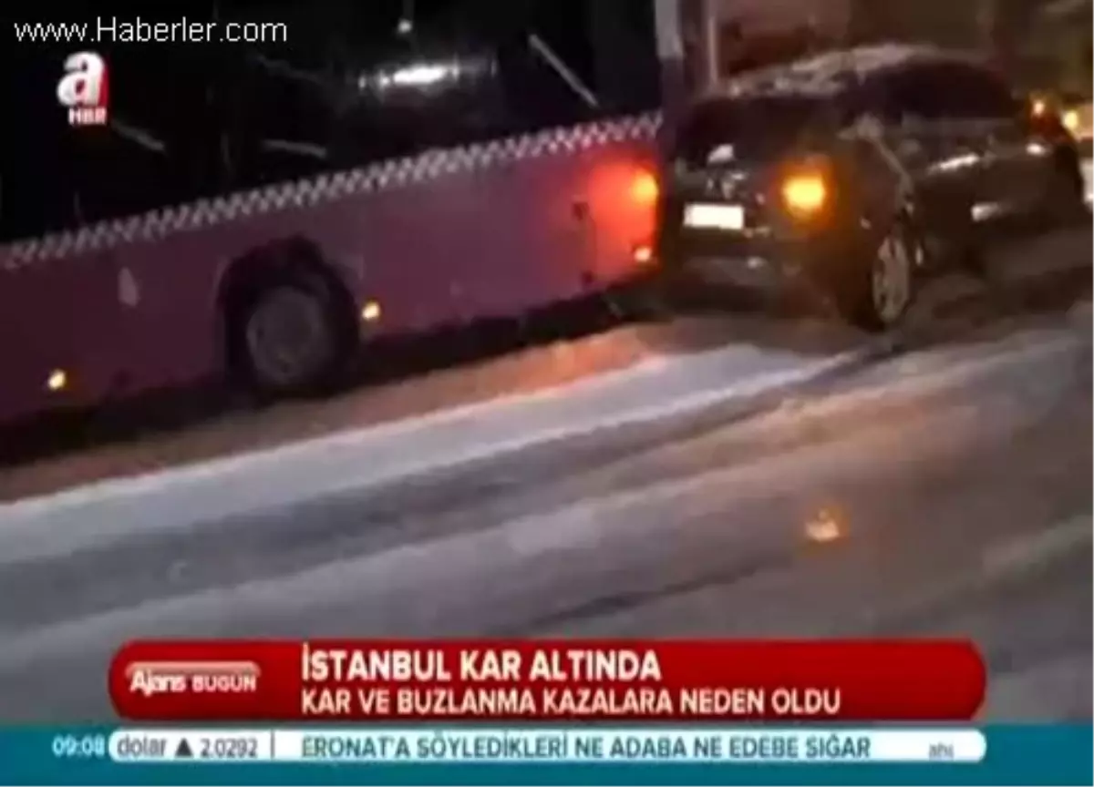 Kar Yağışı Kazalara Yol Açtı