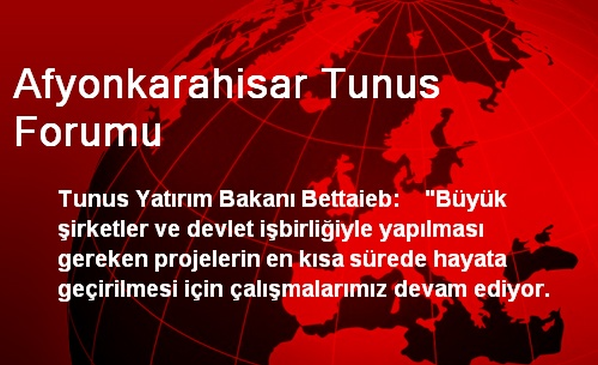 Afyonkarahisar Tunus Forumu