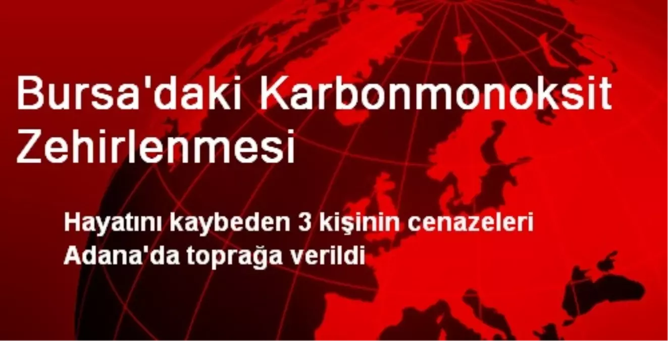 Bursa\'daki Karbonmonoksit Zehirlenmesi