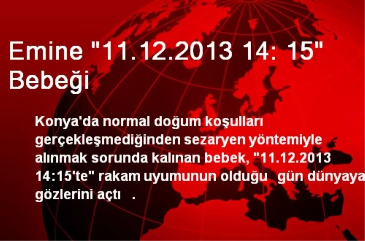 Emine "11.12.2013 14: 15" Bebeği