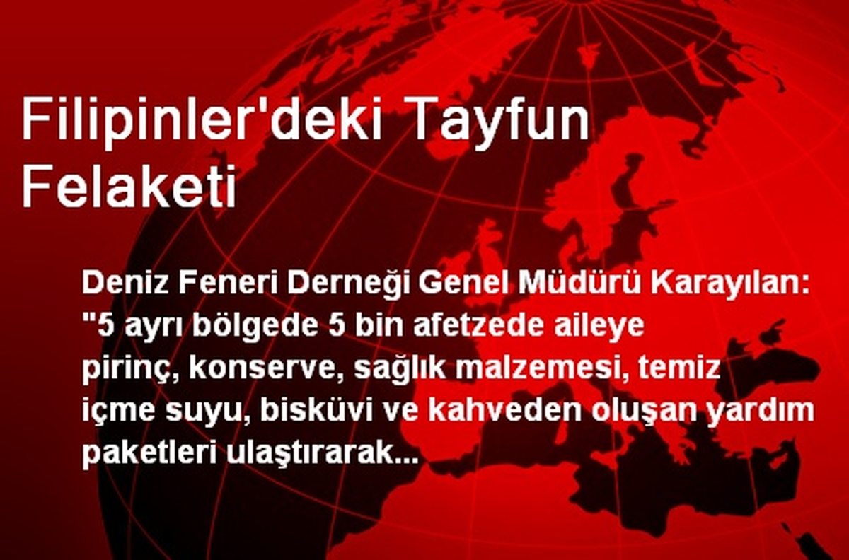 Filipinler\'deki Tayfun Felaketi