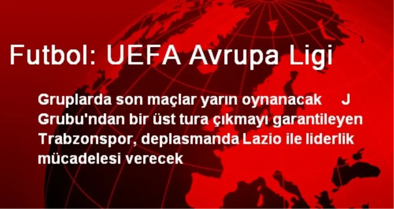 Futbol: UEFA Avrupa Ligi