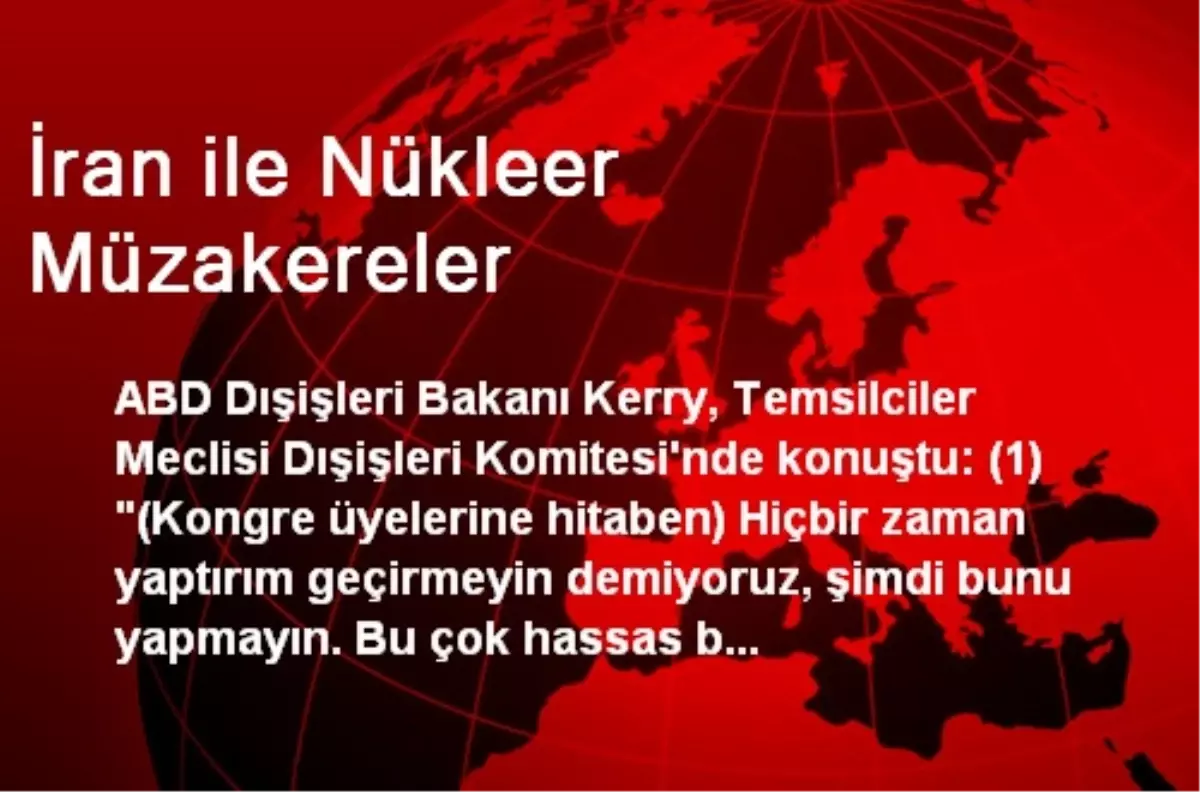 İran ile Nükleer Müzakereler