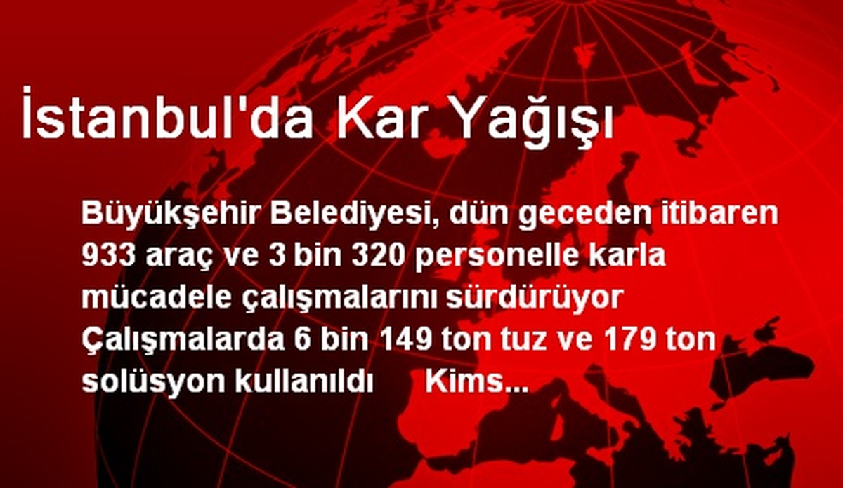 İstanbul\'da Kar Yağışı