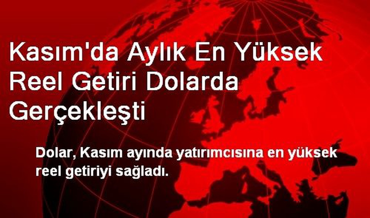 Kasım\'da Aylık En Yüksek Reel Getiri Dolarda Gerçekleşti