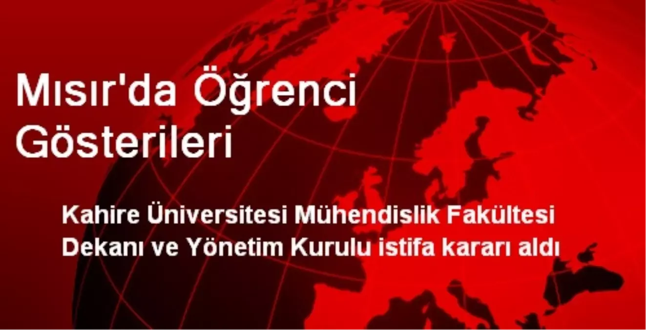 Mısır\'da Öğrenci Gösterileri