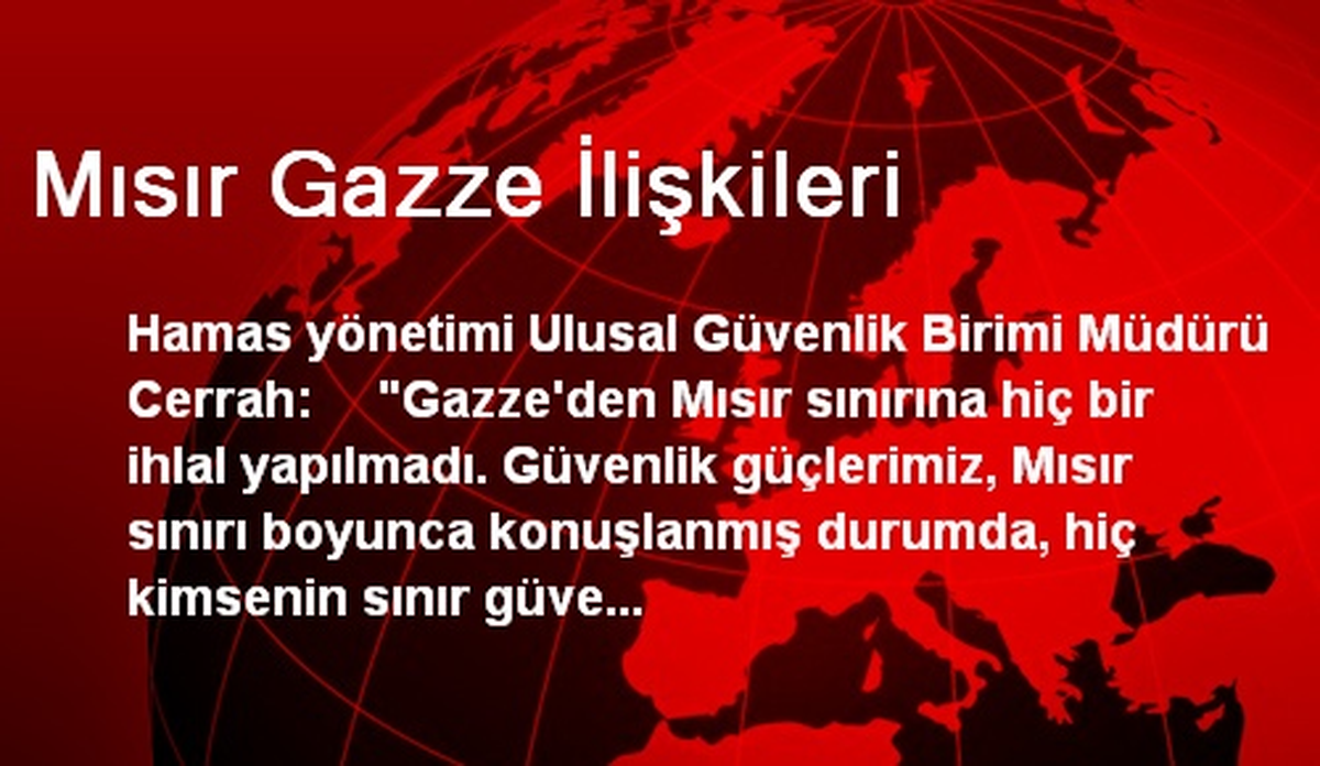 Mısır Gazze İlişkileri