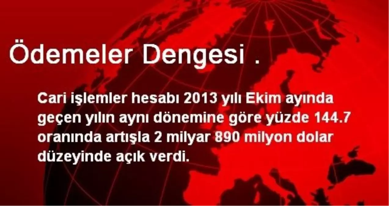 Ödemeler Dengesi .