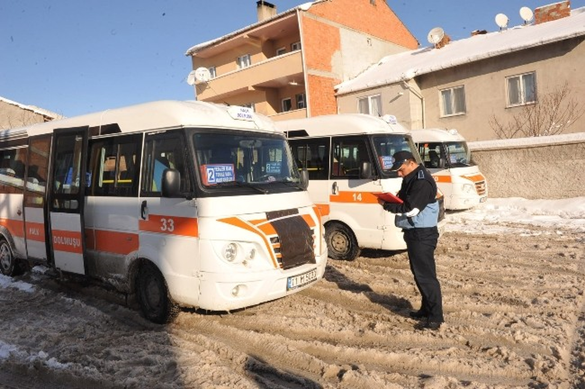 Dolmuşlara Kış Denetimi