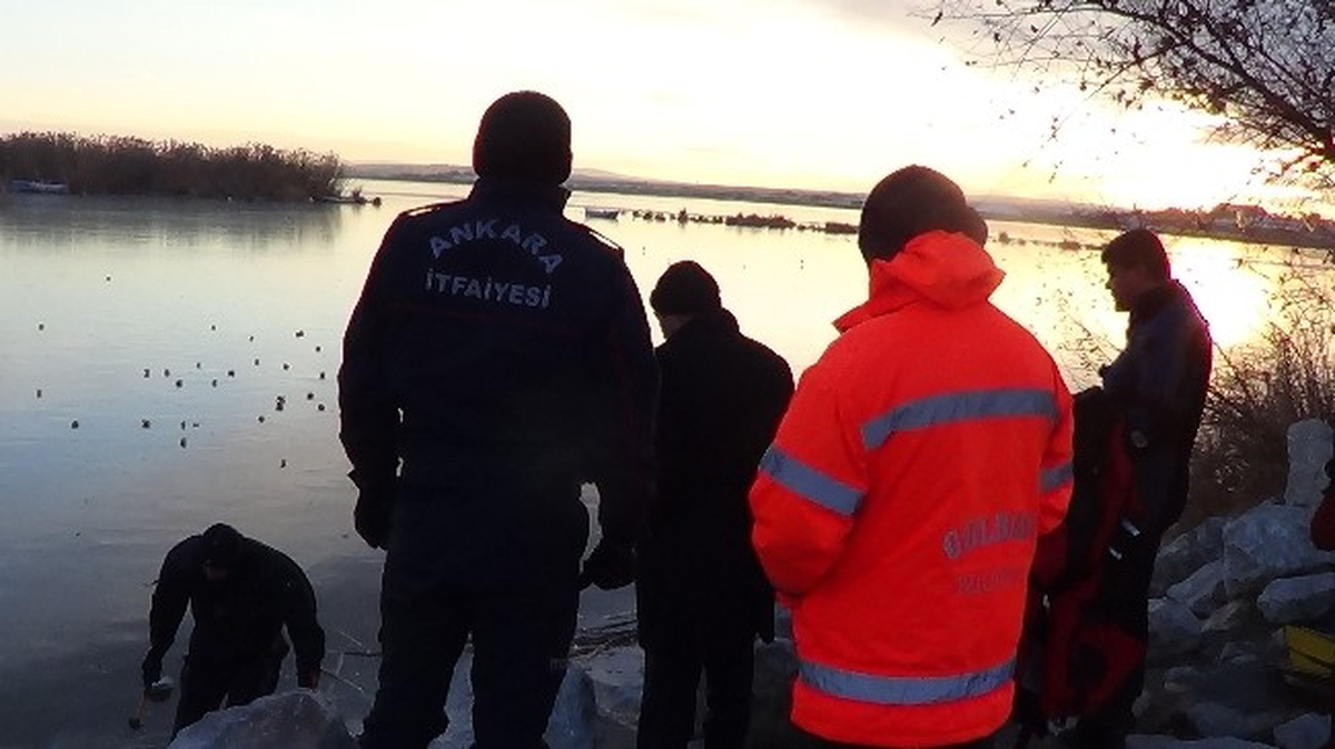 Donan Gölde Mahsur Kalan Kuş Son Anda Kurtuldu