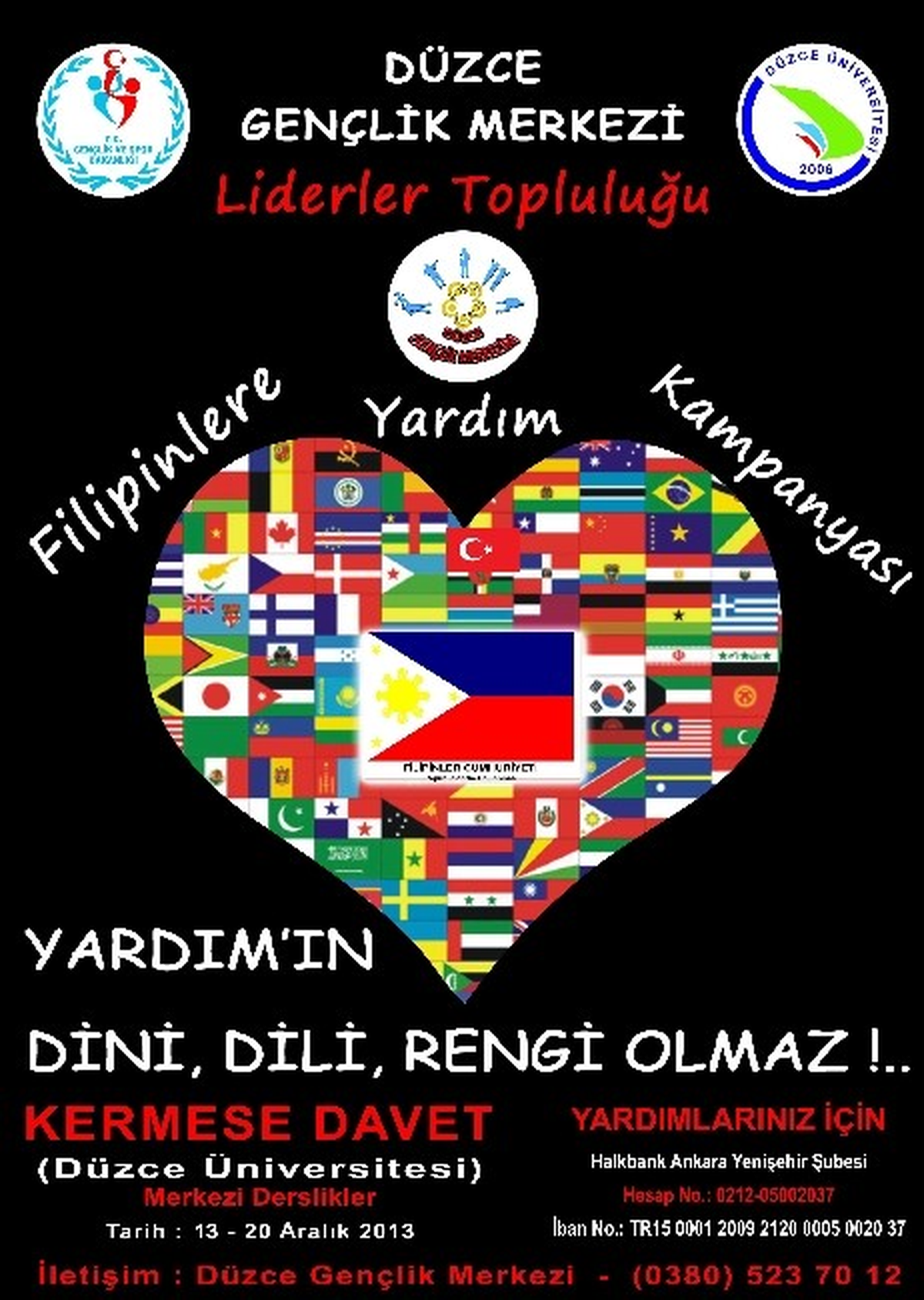 Gençlik Merkezinden Filipinler\'e Yardım Eli