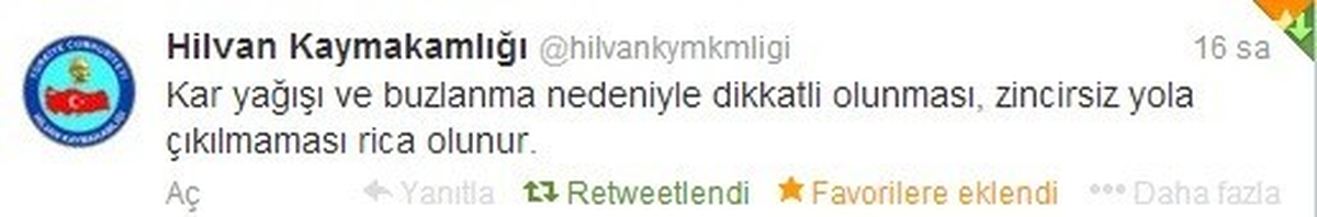 Hilvan Kaymakamlığı Sosyal Medyadan Uyardı