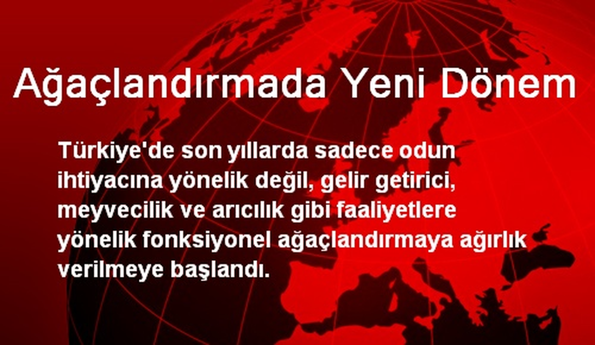Ağaçlandırmada Yeni Dönem