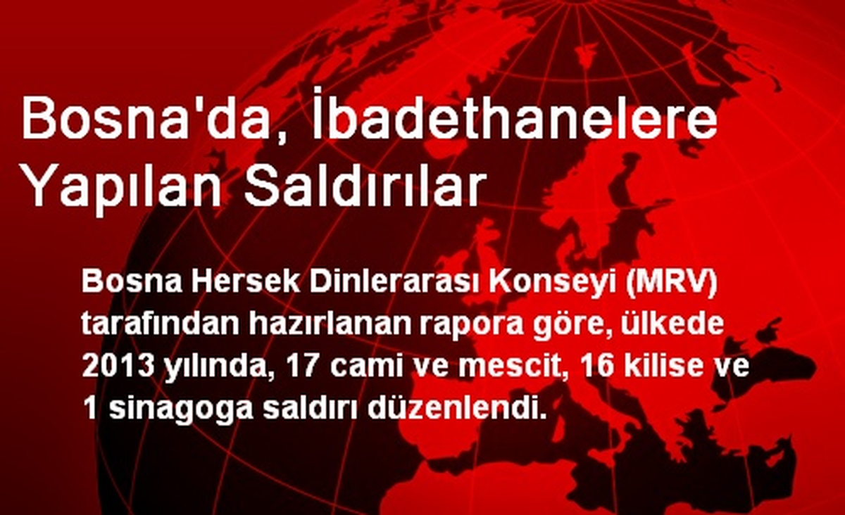 Bosna\'da, İbadethanelere Yapılan Saldırılar