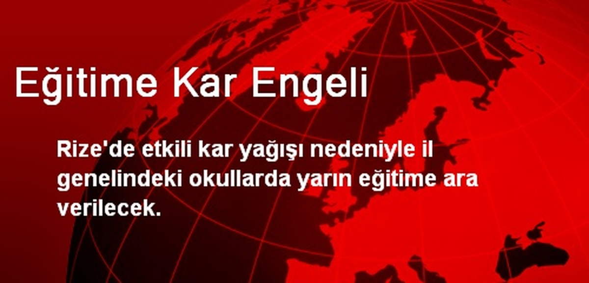 Eğitime Kar Engeli