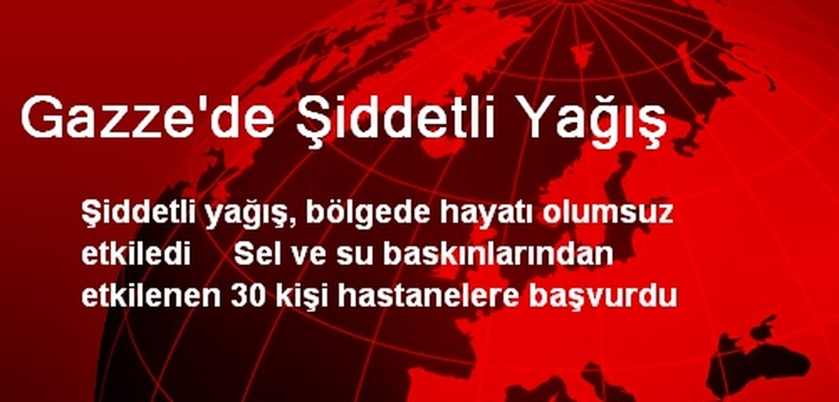 Gazze\'de Şiddetli Yağış