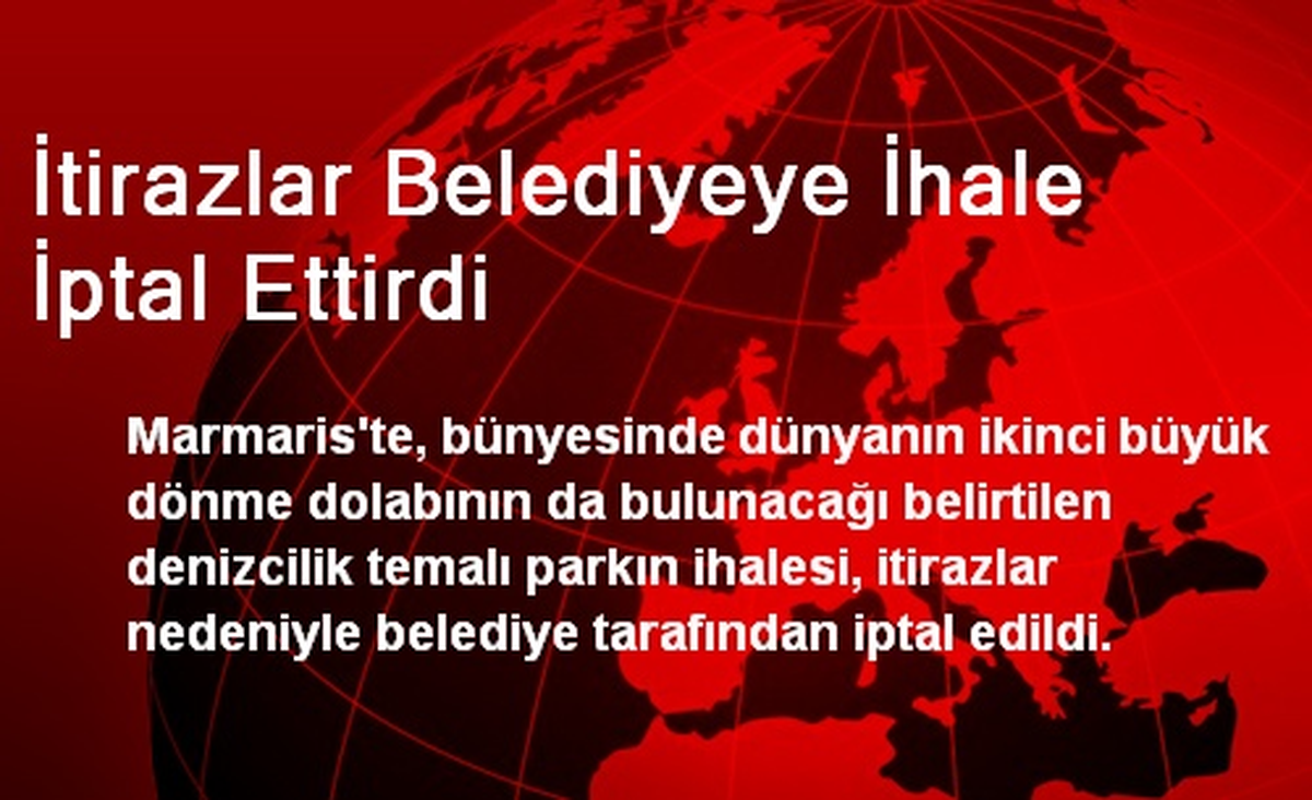 İtirazlar Belediyeye İhale İptal Ettirdi