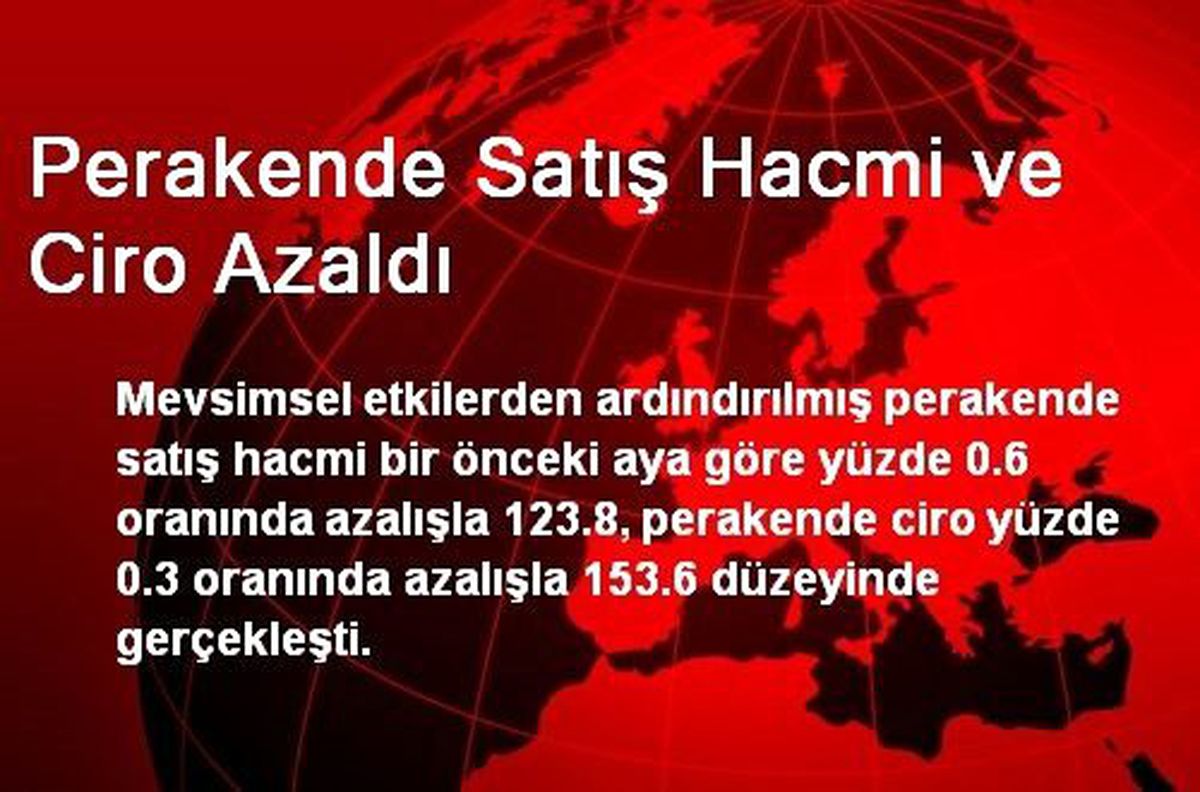 Perakende Satış Hacmi ve Ciro Azaldı
