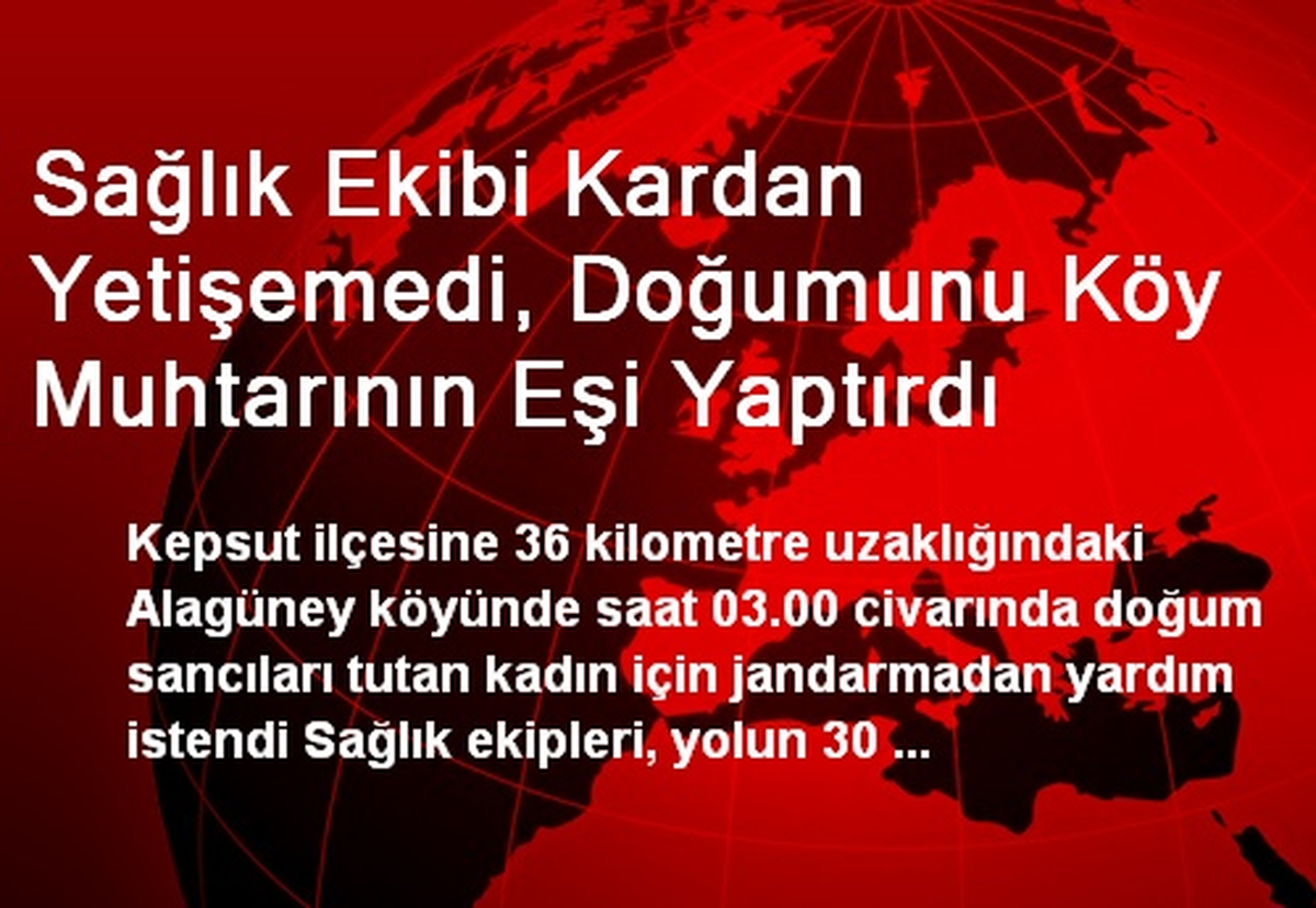 Sağlık Ekibi Kardan Yetişemedi, Doğumunu Köy Muhtarının Eşi Yaptırdı
