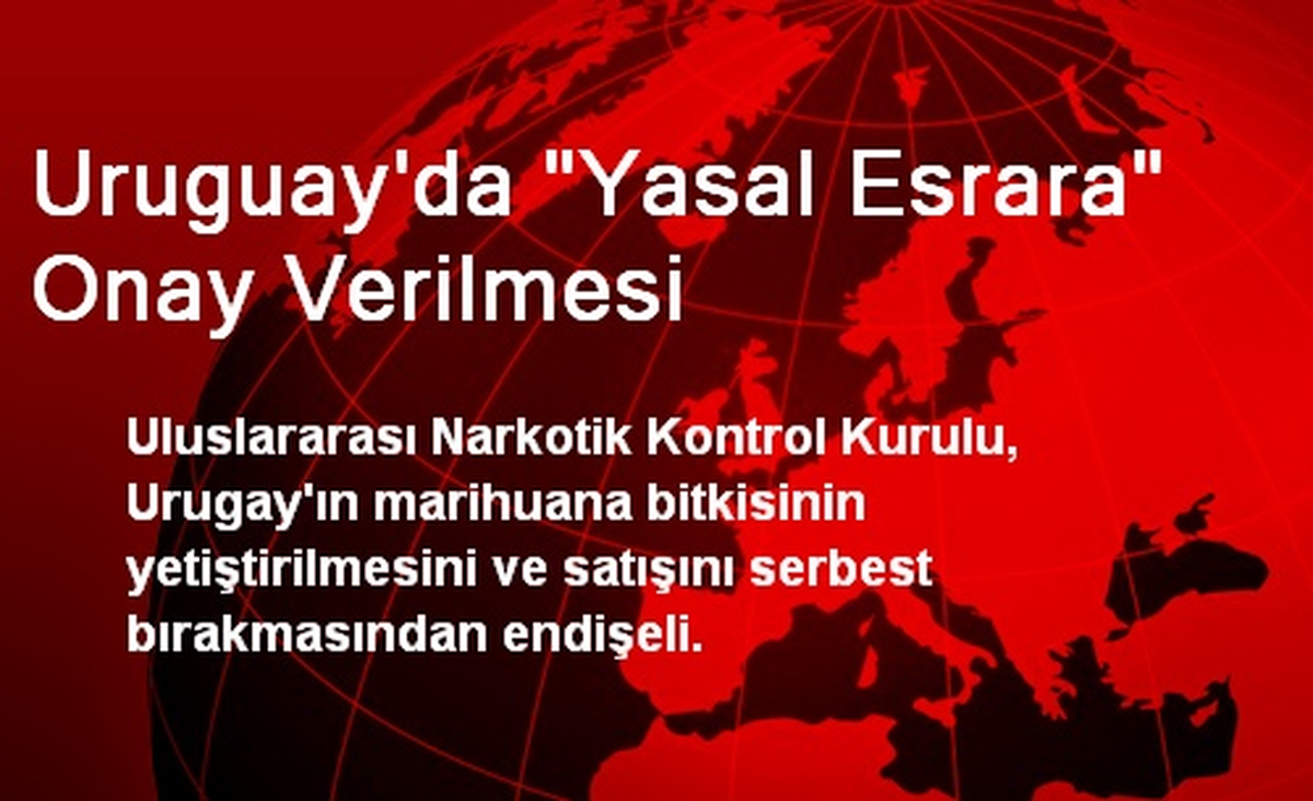 Uruguay\'da "Yasal Esrara" Onay Verilmesi