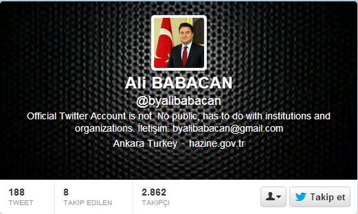 Twitter\'da Sahte "Ali Babacan" Hesabı Uyarısı