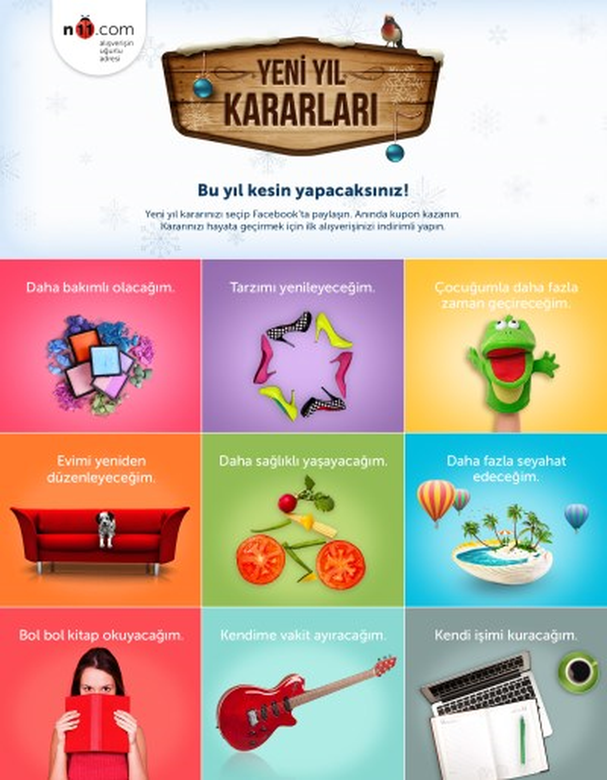 Yeni Yıla Yeni Kararlarla N11.Com\'da Girin