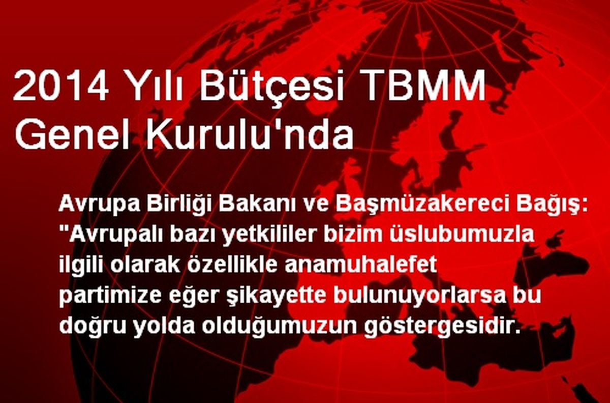 2014 Yılı Bütçesi TBMM Genel Kurulu\'nda