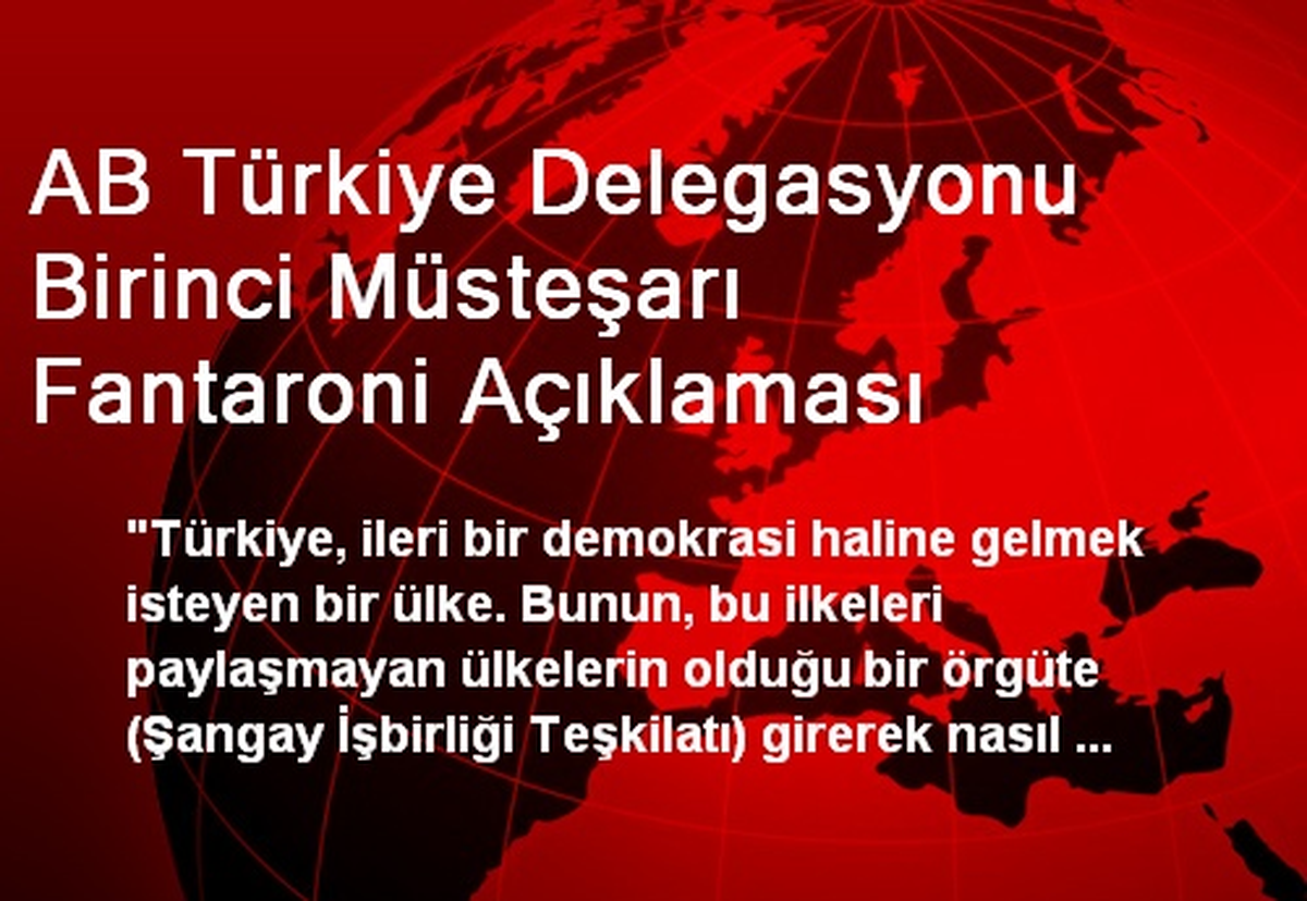 AB Türkiye Delegasyonu Birinci Müsteşarı Fantaroni Açıklaması