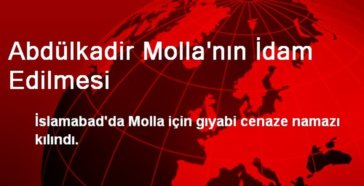 Pakistan\'da Molla İçin Gıyabi Cenaze Namazı Kılındı