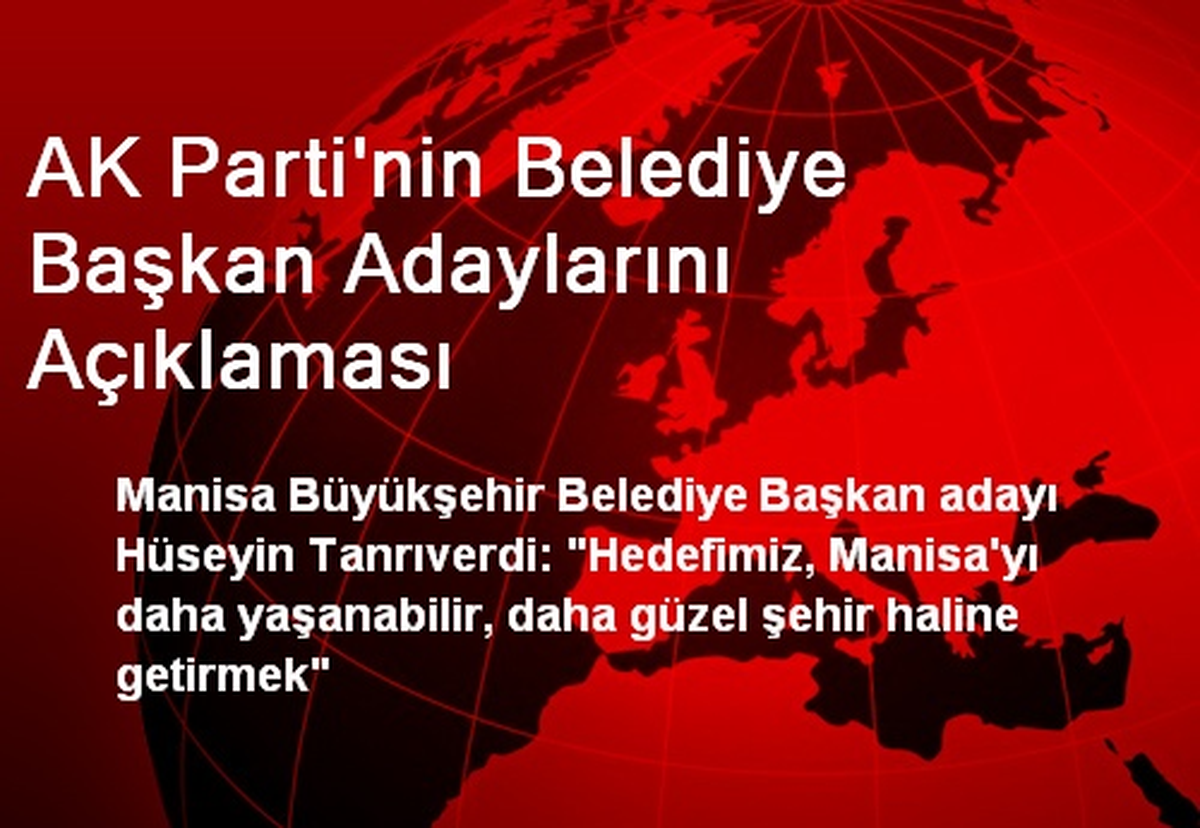 "Hedefimiz, Manisa\'yı Daha Yaşanabilir Hale Getirmek"