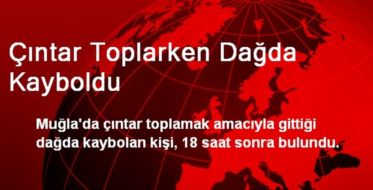 Çıntar Toplarken Dağda Kayboldu