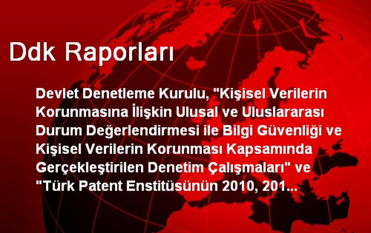 Ddk Raporları