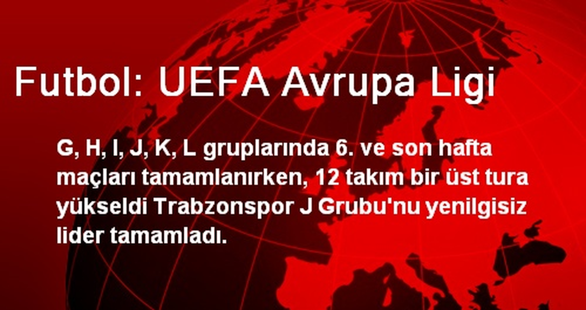 Futbol: UEFA Avrupa Ligi