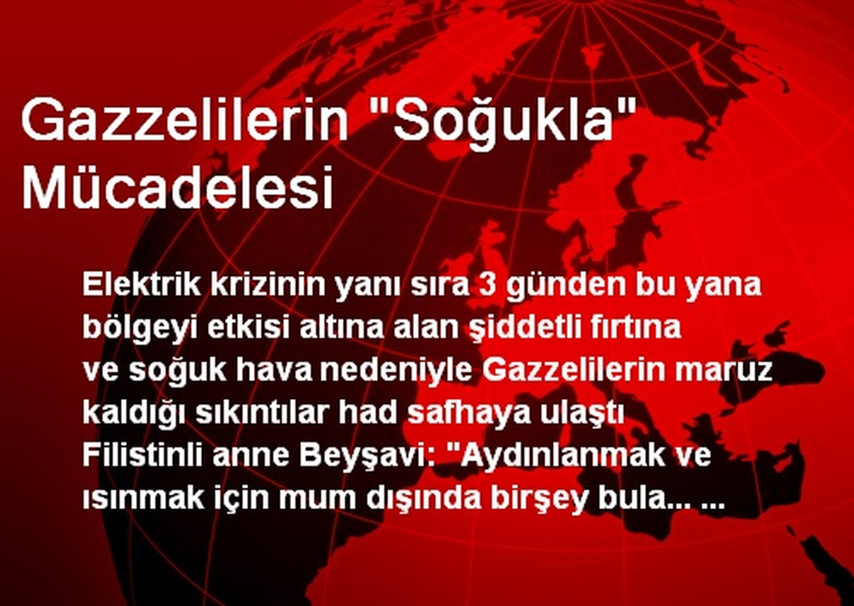 Gazzelilerin "Soğukla" Mücadelesi
