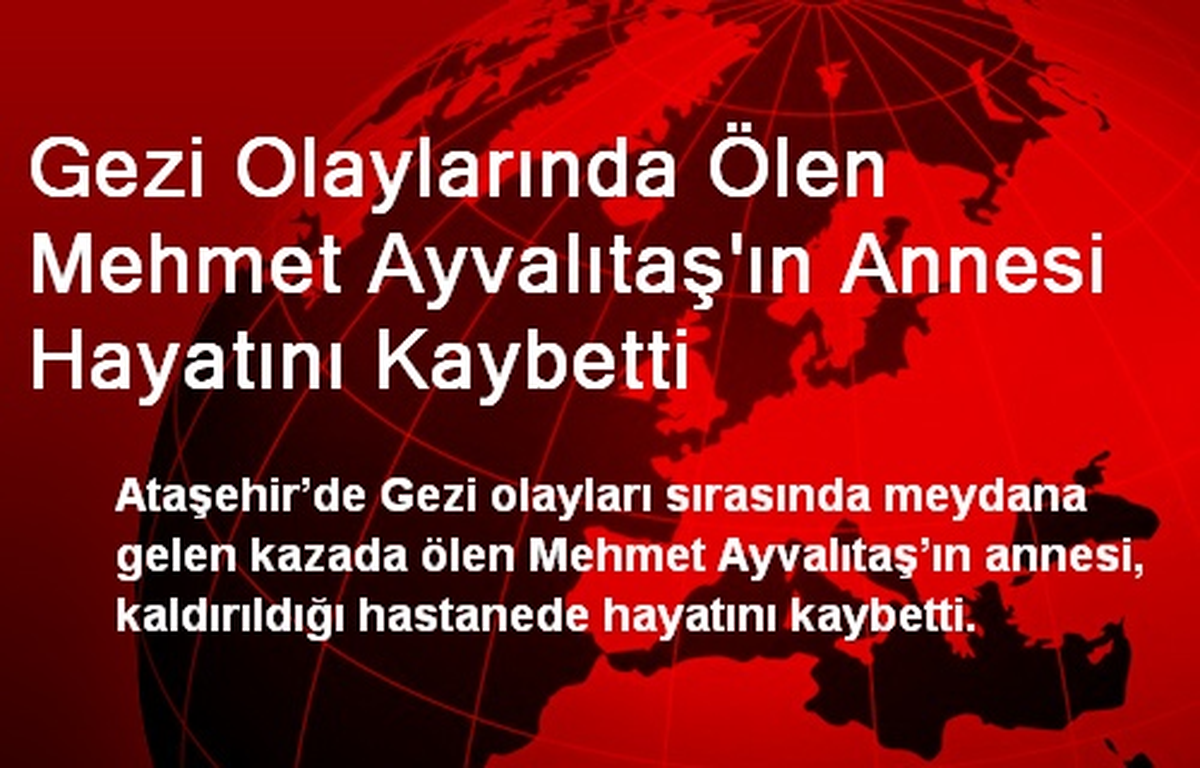 Gezi Olaylarında Ölen Mehmet Ayvalıtaş\'ın Annesi Hayatını Kaybetti
