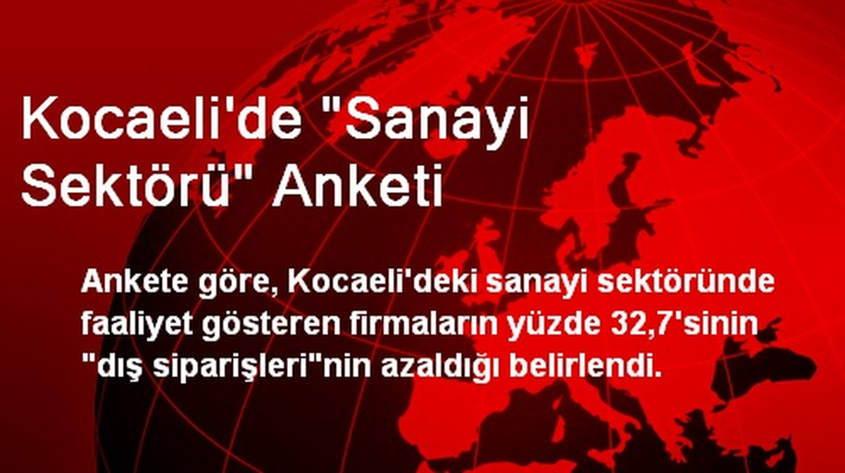 Kocaeli\'de "Sanayi Sektörü" Anketi