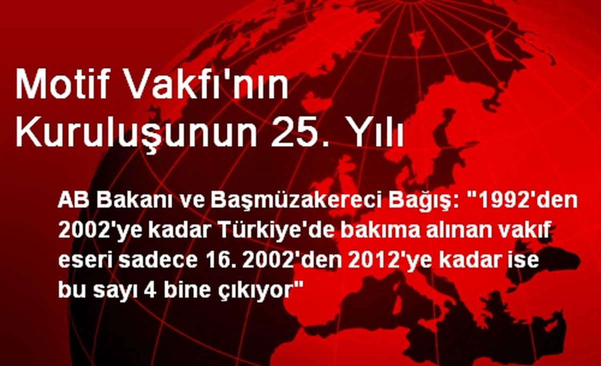 Motif Vakfı\'nın Kuruluşunun 25. Yılı