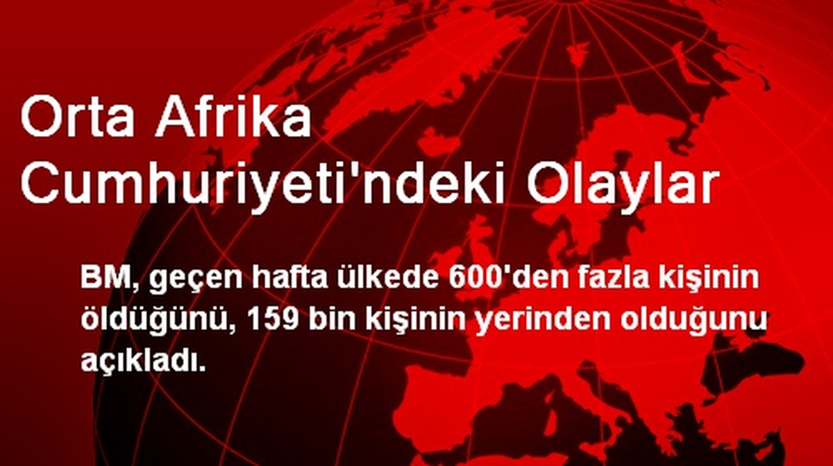 Orta Afrika\'da Geçen Hafta 600\'den Fazla Kişi Öldü
