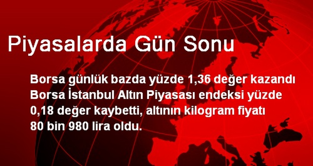 Piyasalarda Gün Sonu