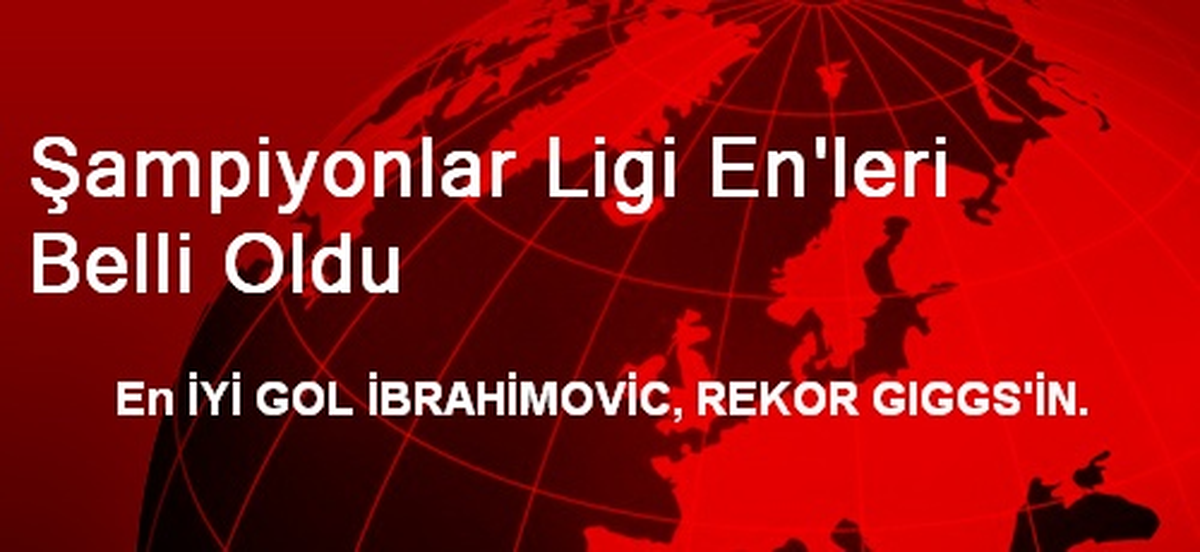 Şampiyonlar Ligi En\'leri Belli Oldu