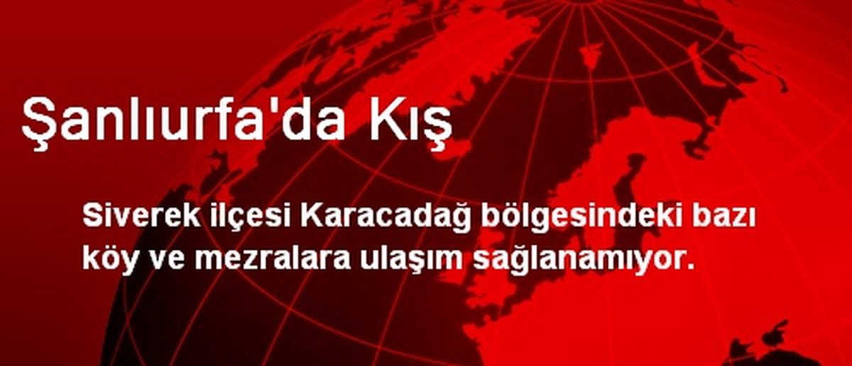 Şanlıurfa\'da Kış