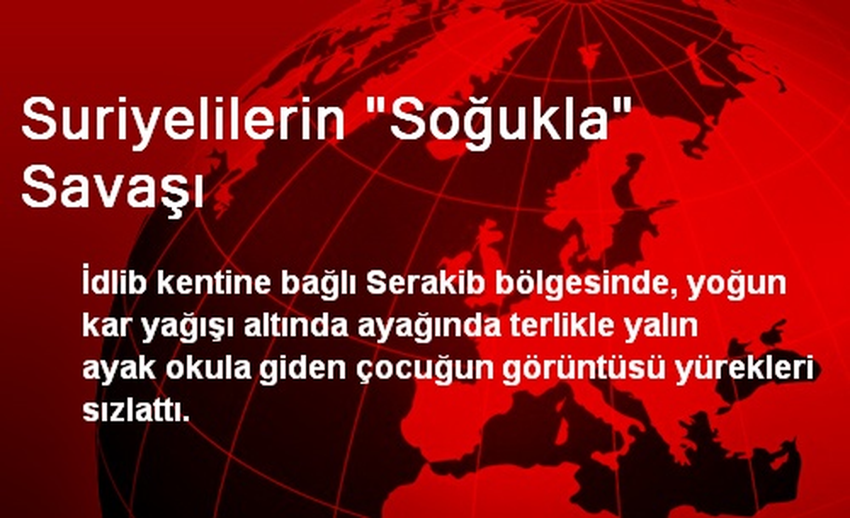 Suriyelilerin "Soğukla" Savaşı