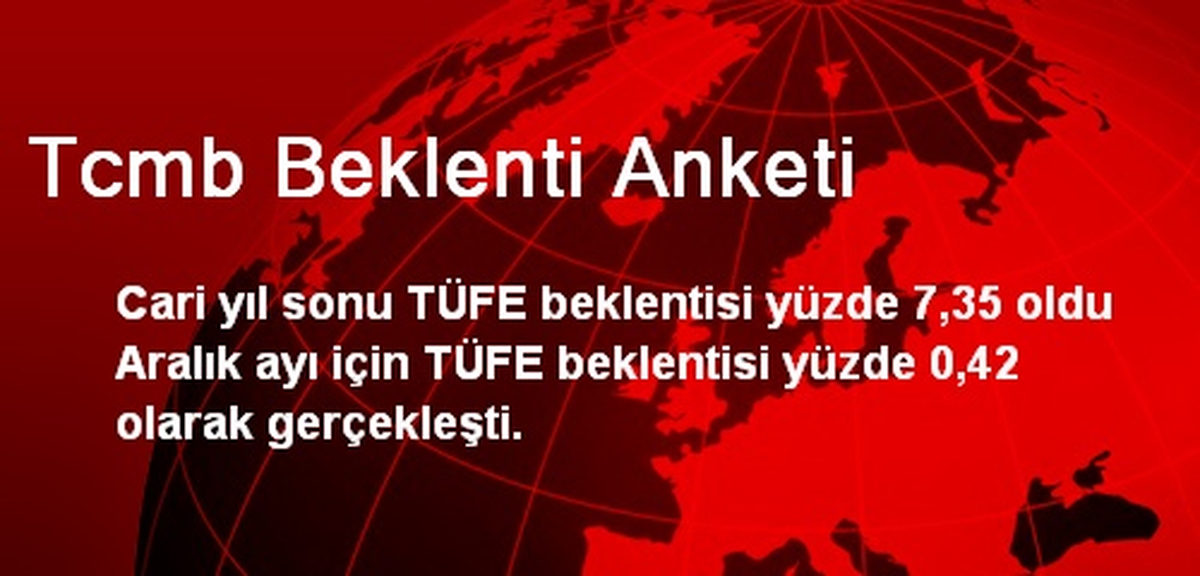 Tcmb Beklenti Anketi
